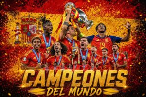 “La Spagna conquista la seconda Coppa del Mondo, la Selecion saluta il suo uomo simbolo”.